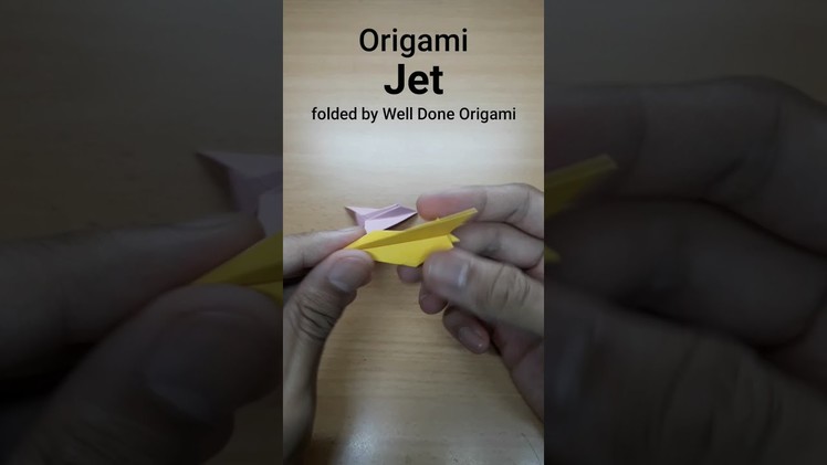 How to make a paper Airplane - easy origami Jet #SHORTS