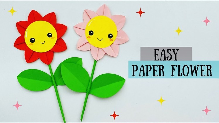 How To Make Easy Paper Flowers For Kids. Nursery Craft Ideas. Paper Craft Easy. KIDS crafts