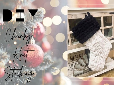 Knit Christmas Stocking! DIY tutorial No Sew chunky hand knit