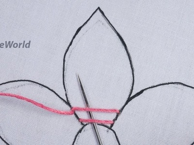 New hand embroidery amazing flower design with beautiful Macramé Net Stitch Variation