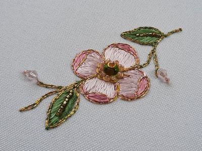 Silk and Bead Embroidery Hand Embroidery The Humble Little Flower