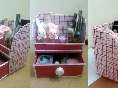 Amazing Recycling idea for Old Box into Makeup Organizer