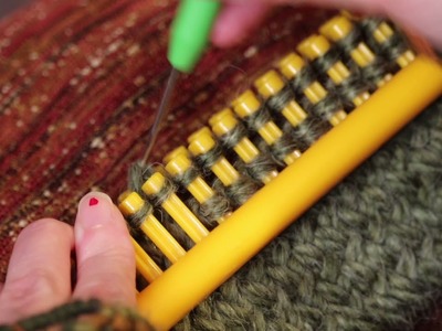 Birdie Knits Presents: How to loom knit on a long loom, slip stitches, and make a blanket. (Vid #2)