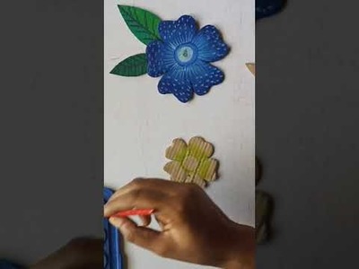 Cardboard flower craft.#diy #shorts #reels #cardboard #craft #picasso_creation #papercraft