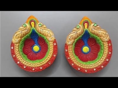 Colouring Diya.Diwali craft.DIY craft#shorts#Diwalicraft#