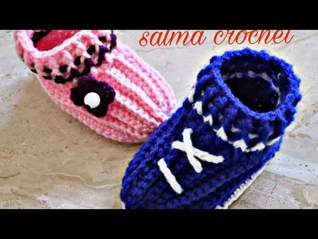 Crochet baby booties  tutorial. How to crochet baby booties for beginners - beginners baby shoes