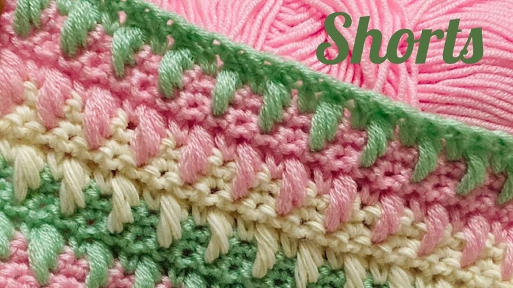 Crochet new 3D stitch 156 | #Shorts | #youtubeshorts | #stitches | #crochetshorts