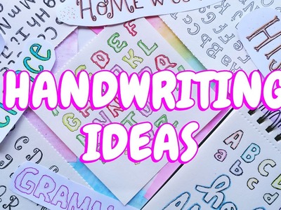 DIFFERENT HANDWRITING STYLES for SCHOOL PROJECTS ???? CUTE WAYS TO WRITE LETTERS and TITLES