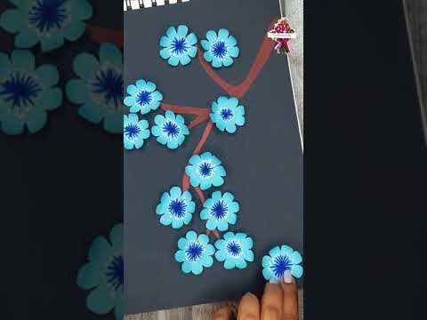 DIY Paper Craft Flowers Simple and Easy. #diy #shorts #craftmerint