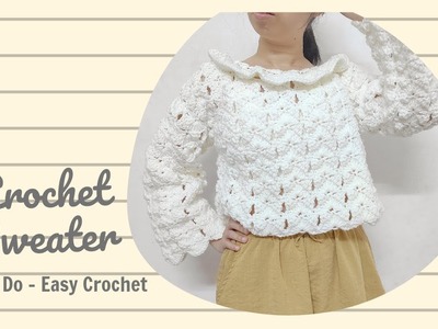 Easy Crochet: How to crochet cozy sweater