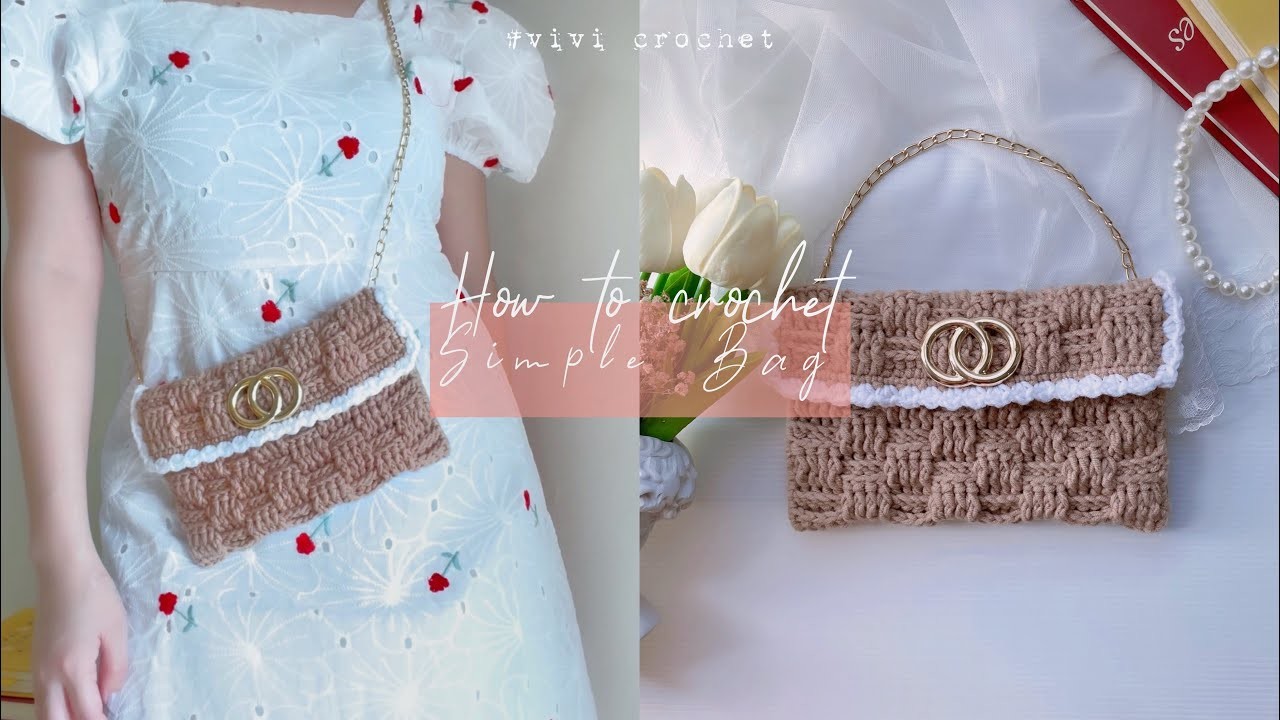 How to Crochet Bag, Basketweave Stitch