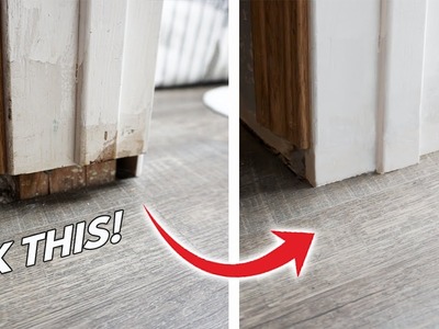 How To Fix BIG Door Jamb Gaps After New Floor Install. EASY DIY Door Trim Repair!