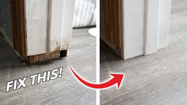 How To Fix BIG Door Jamb Gaps After New Floor Install. EASY DIY Door Trim Repair!