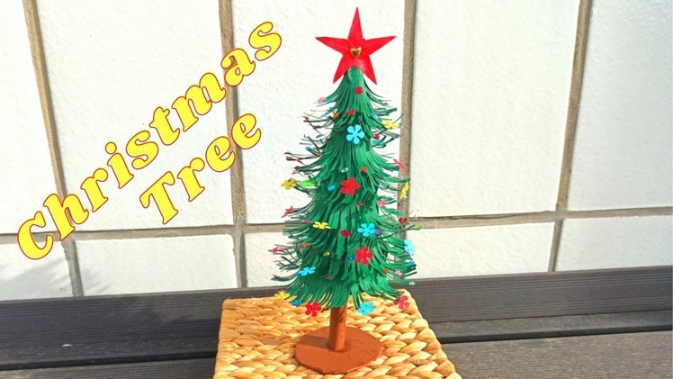 How To Make a Christmas Tree With Paper Craft | Christmas Decoration craft ideas #shorts #DIYCrafts