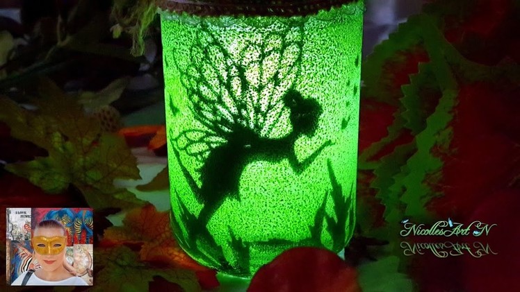 How to make a light-up fairy jar lantern fast and easy with cheap materials, short presentation