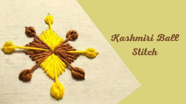 Kashmiri Ball Stitch | Kashmiri Ball Stitch Tutorial | Art & Craft