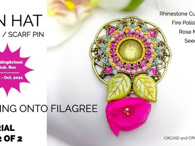 Part 2 of 2: Sun Hat Brooch - How to Bead on Filigree Tutorial