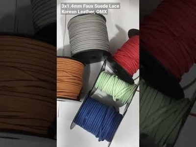 Size - 3x1.4mm Faux Suede Cord Roll String Leather Lace Beading Thread Suede Lace