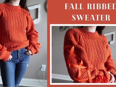 XS-3XL | Crochet Fall Ribbed Sweater | DIY Tutorial & Pattern