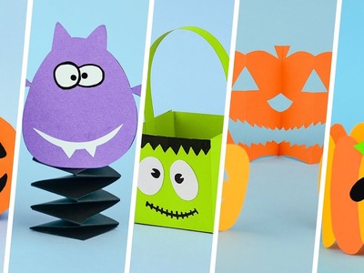 6 DIY per Halloween fai da te | Lavoretti di carta | Paper craft ideas