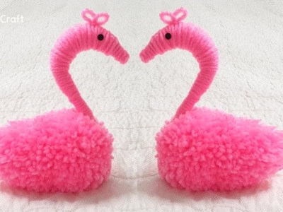 Amazing Flamingo Making with Woolen yarn - Easy Wool Bird Make at Home - How to Make Birds -DIY Doll