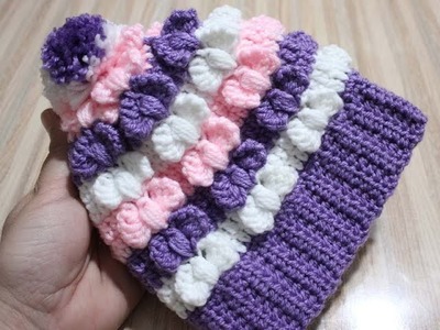 Baby Winter Butterfly Hat.Making Crochet Beautiful Butterfly Hat. Woollen Baby Cap