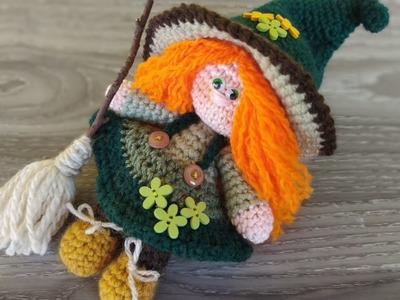 Bambola Strega Amigurumi Uncinetto Halloween ???????? Witch Doll Crochet Amigurumi ????Muñeca Brujita Crochet