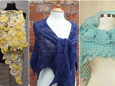 Beautiful And Impressive crochet lace embroidered french shawls poncho pattern Designe