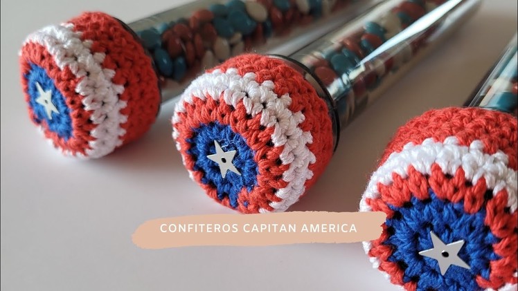 Capitán América Candy Bar #confiteros #ganchillo