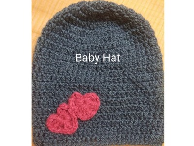 Crochet girl baby hat