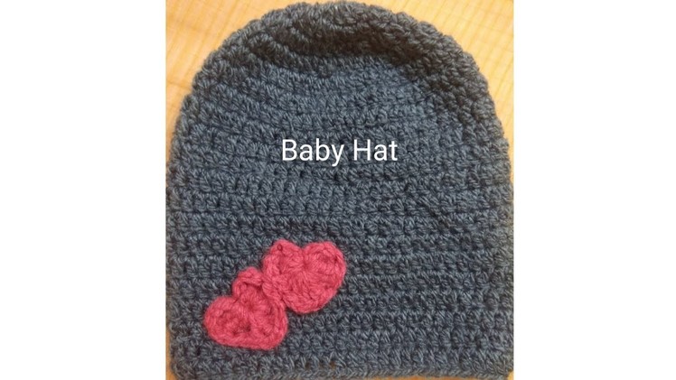 Crochet girl baby hat