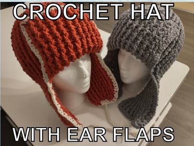 Crochet Hat with Ear Flaps