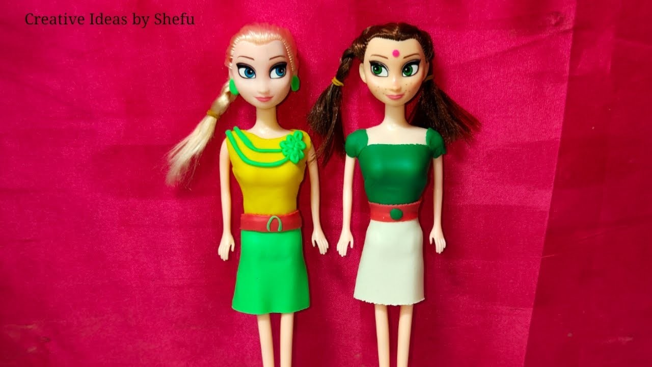 diy-how-to-make-barbie-doll-dress-with-air-dry-polymer-clay-barbie