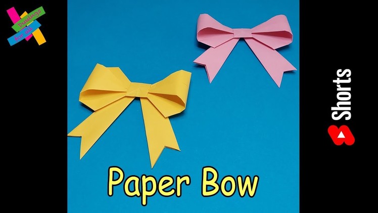 DIY Origami BOW | How to make paper bow easy | Fold tutorial #Shorts