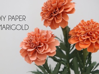 DIY Paper Marigold (How to make paper flower, crafts)