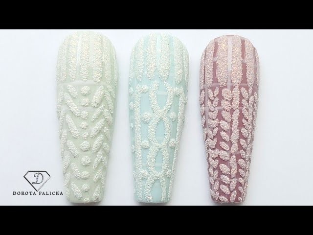 How to do sweater nail art. Knitted jumper nails.