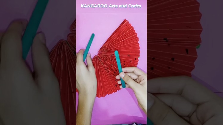 How to make pop-up paper fan | DIY origami #shorts
