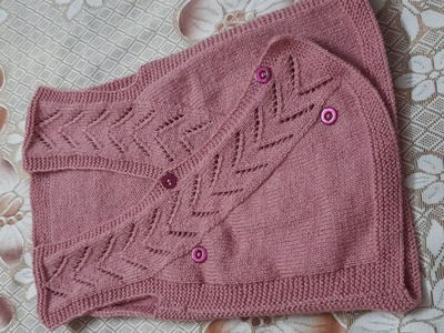 #knittingdesigns " Beautiful jacket for  age 4-5 year baby girl ????" ( subtitles & description)