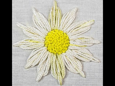 Lazy daisy stitch embroidery |#shorts