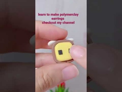 Learn to make polymer clay earrings #Shorts