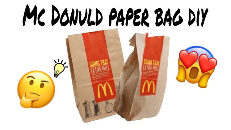 MC DONULD PAPER BAG DIY | PAPER BAG CRAFT IDEA | MC DONULD