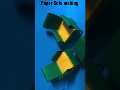 Paper Sofa making.paper crafts.colour paper crafts