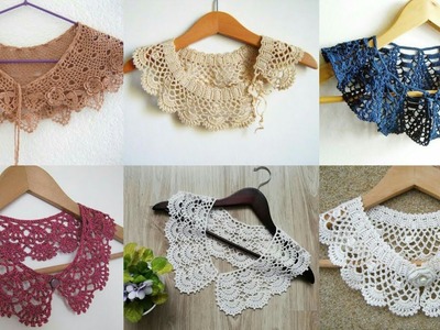 Stylish and most trendy desgins of crochet lace collar neck patterns for beginners