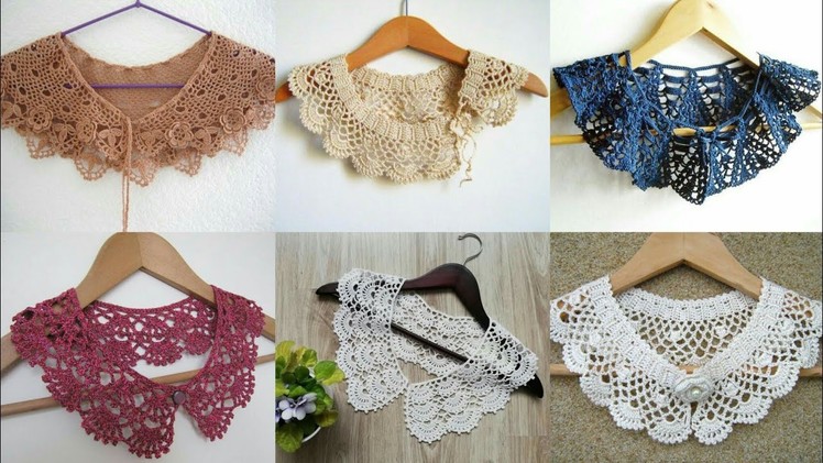 Stylish and most trendy desgins of crochet lace collar neck patterns for beginners