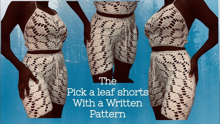 The "pick a leaf" shorts with a written pattern