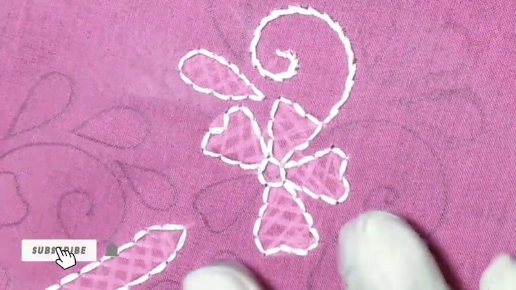 Chikankari stitch tutorial for beginners, Hand Embroidery, shadow work, How to stitch lucknowi kurti