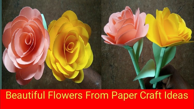 DIY | Beautiful Flowers | From Paper Craft Ideas | Watch Viral India |
