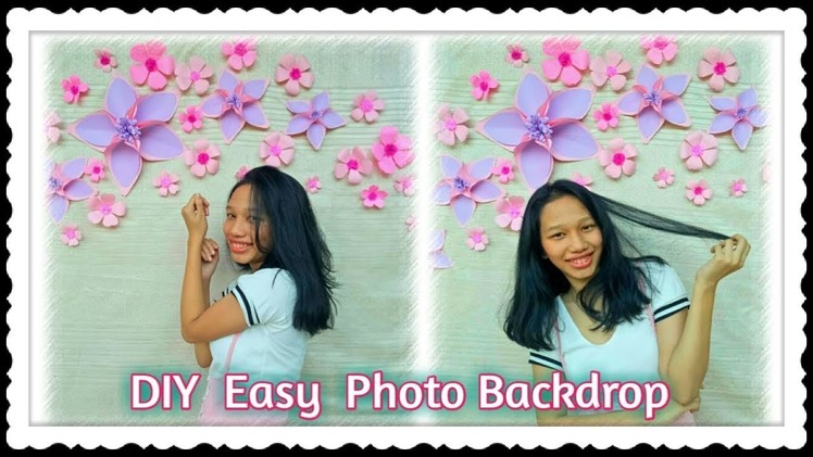 DIY Cheap and  Easy Photo Backdrop Ideas || Paper Flower Backdrop Tutorial