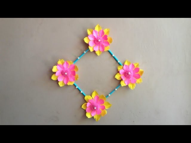 DIY How to make easy wall hanging at home | wall hanging from paper | room decor diy