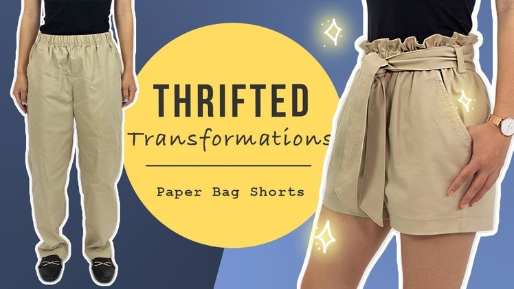DIY Paper Bag Shorts | Thrifted Transformations